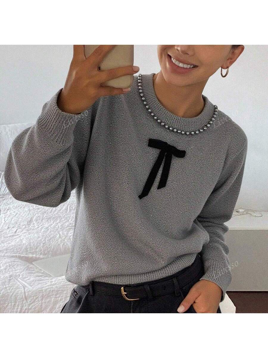 Amarisse | het parelgrijze truitje vol subtiele verfijning