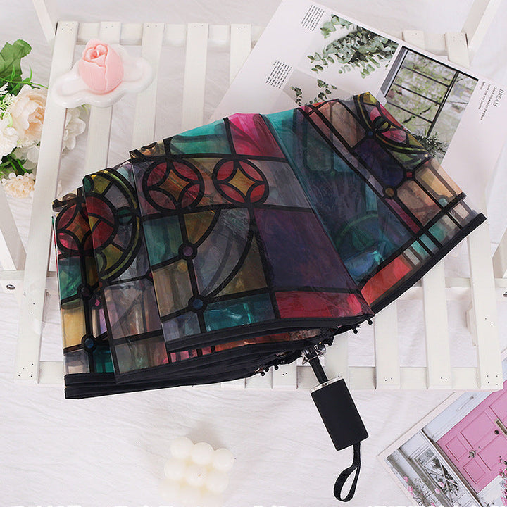 Drizzle & Shine| Paraplu met bladeren print