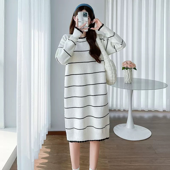 Luna | De Zachte Streep Knit Jurk