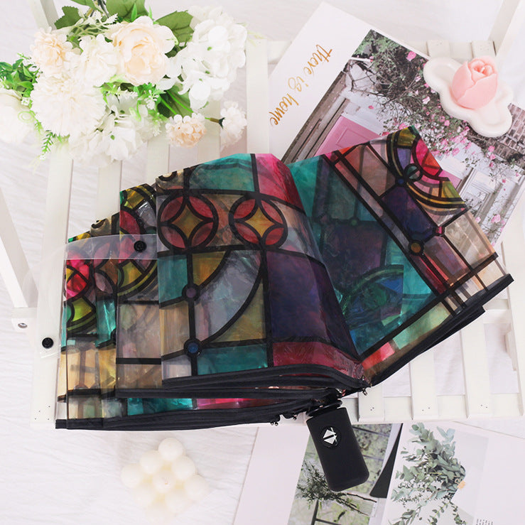 Drizzle & Shine| Paraplu met bladeren print