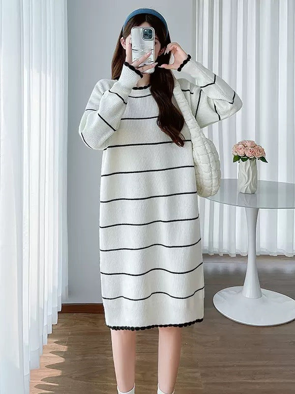 Luna | De Zachte Streep Knit Jurk