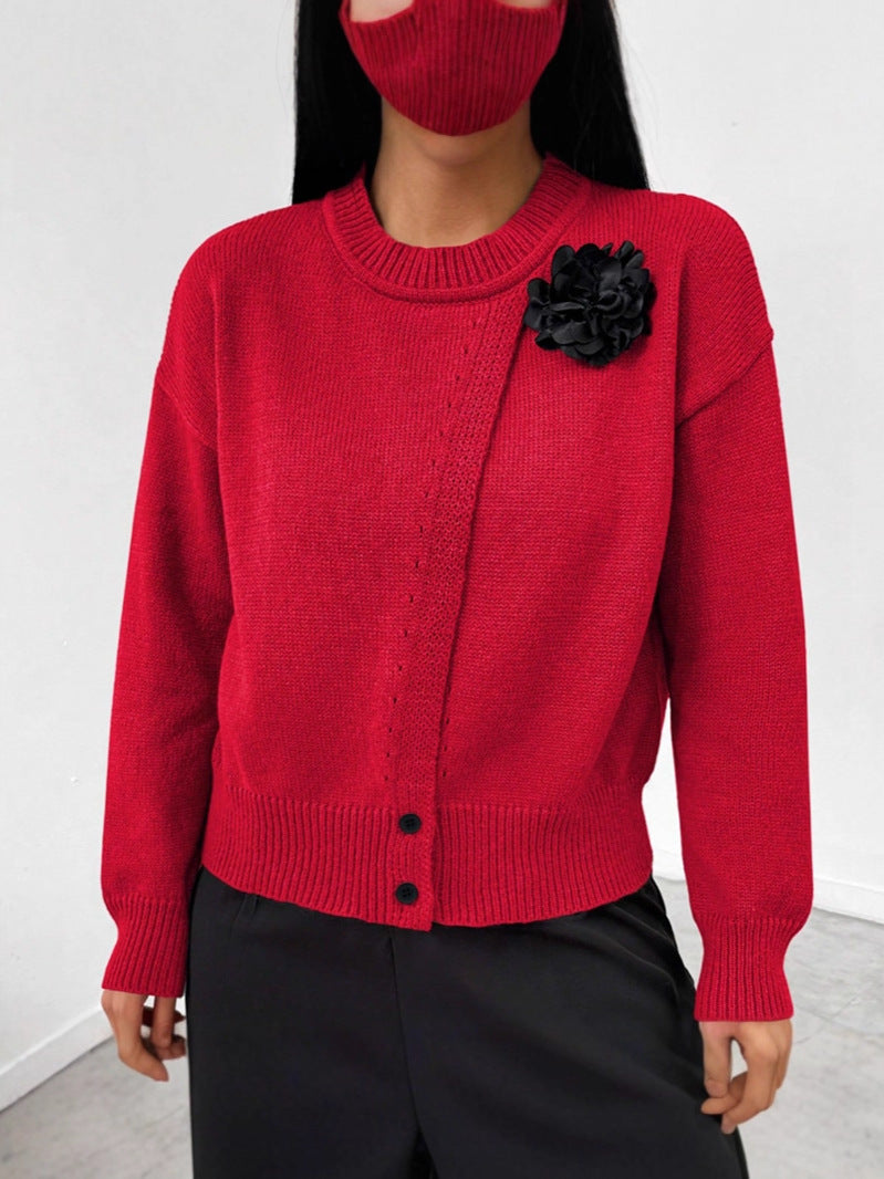 Juliette | Het Elegante Kasjmier Vest met Bloemaccent