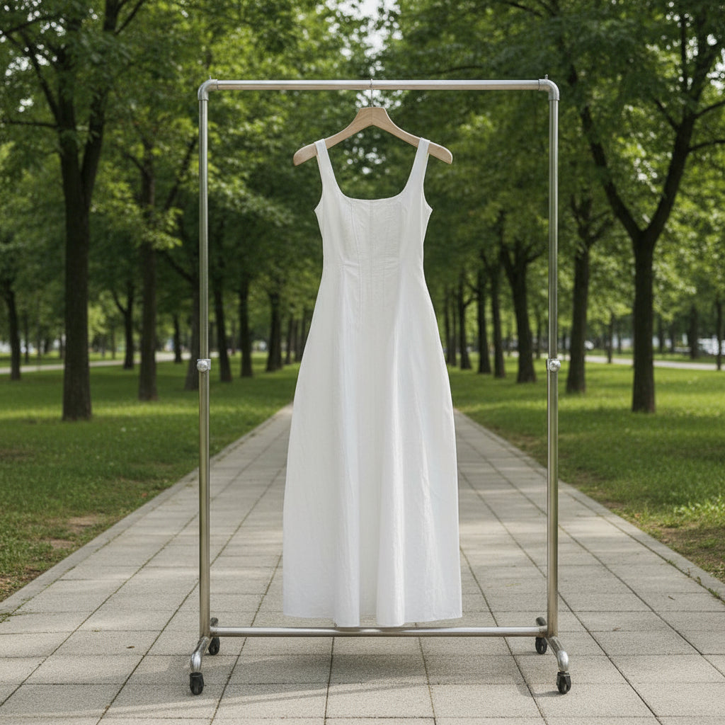 Élodianne | de lange jurk met verfijnde bandjes en tijdloze elegantie