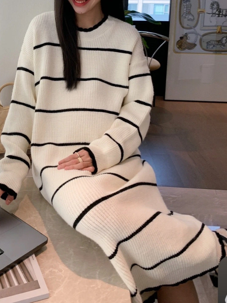 Luna | De Zachte Streep Knit Jurk