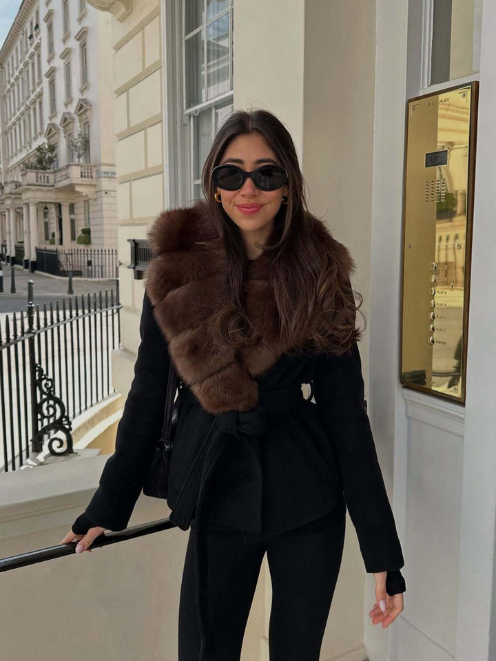 Freya | De Winter Luxe Bontkraag Jas