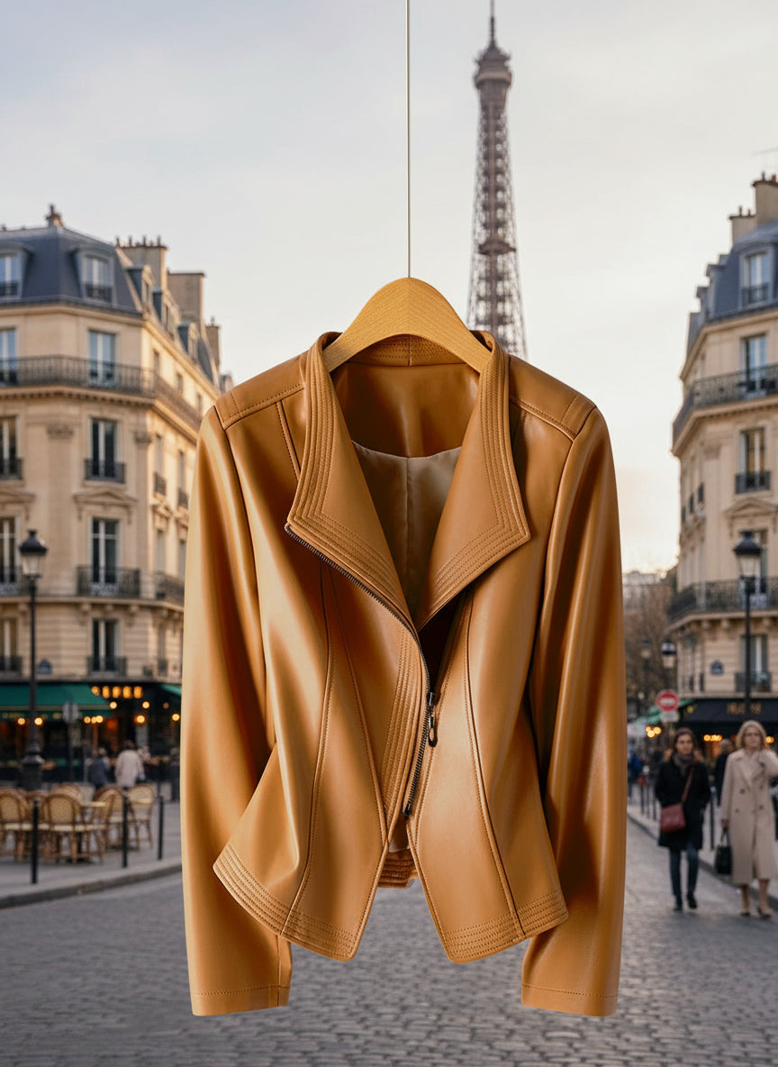 Solange |  Leren jas met een rebel edge