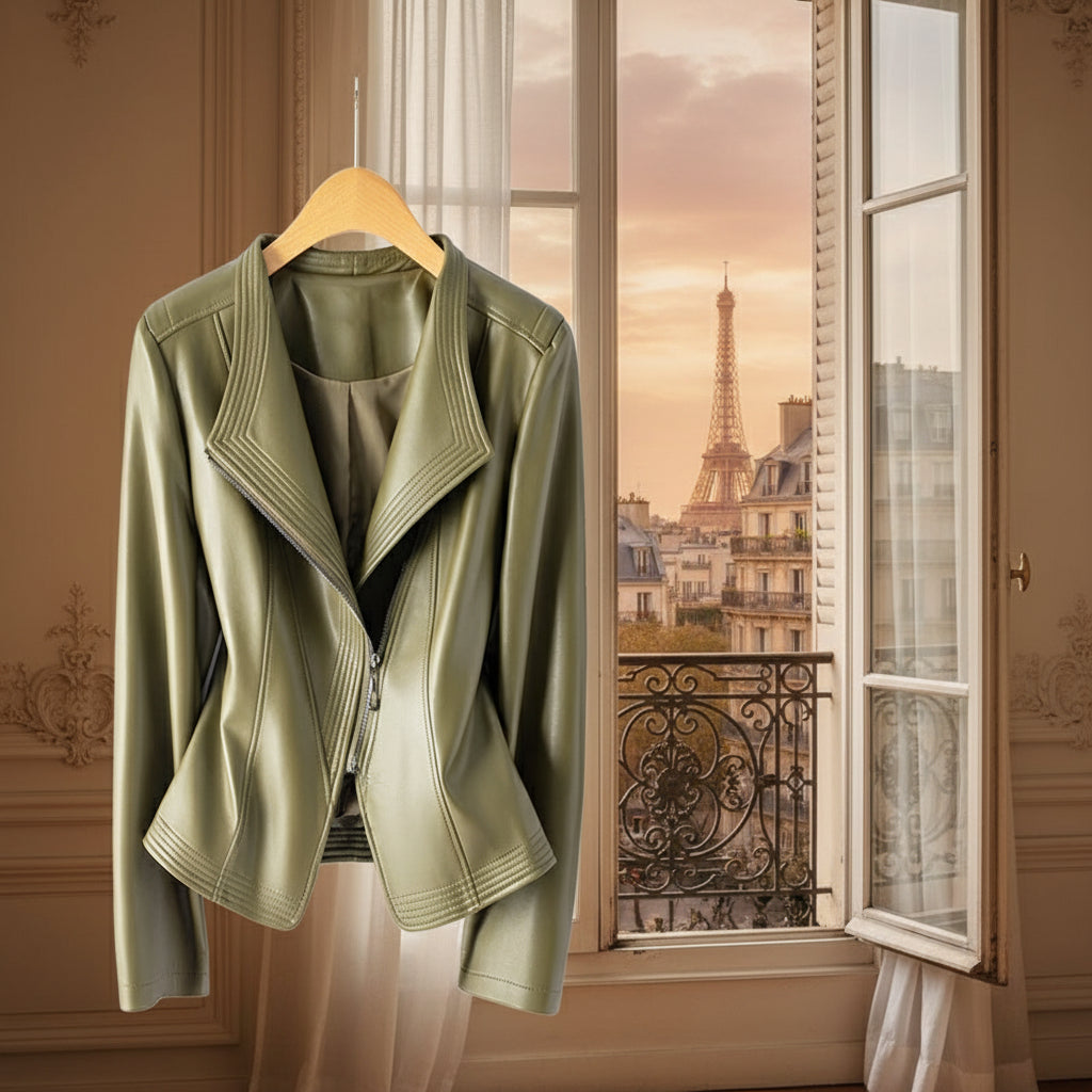 Solange |  Leren jas met een rebel edge