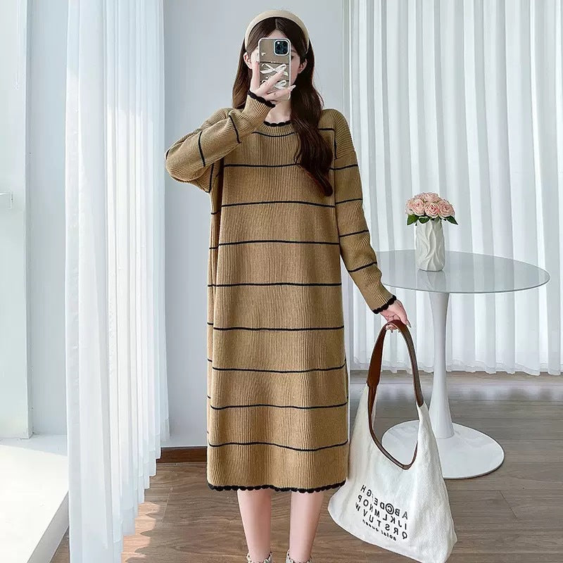 Luna | De Zachte Streep Knit Jurk