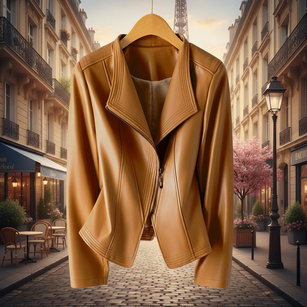 Solange |  Leren jas met een rebel edge