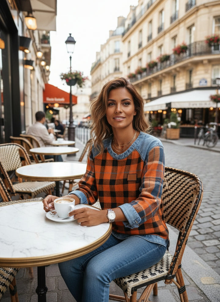 Chloé| De Trendy Denim Patch Trui